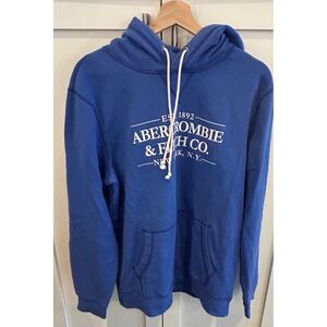 Vtg Y2K Abercrombie & Fitch Hoodie Sweatshirt Sz M Retro Preppy‎ casual
